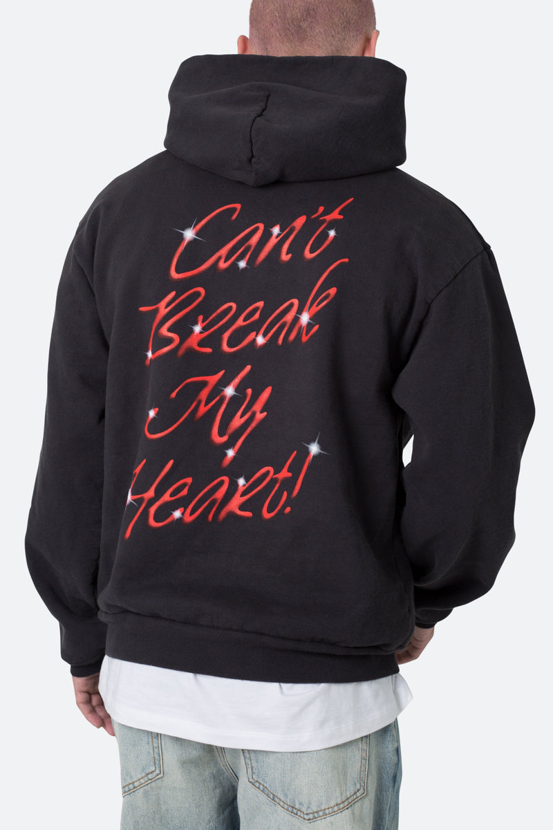 Broken Heart Hoodie - Off Black | mnml | shop now