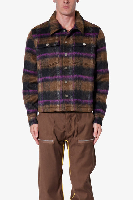 Brushed Flannel Jacket - Brown