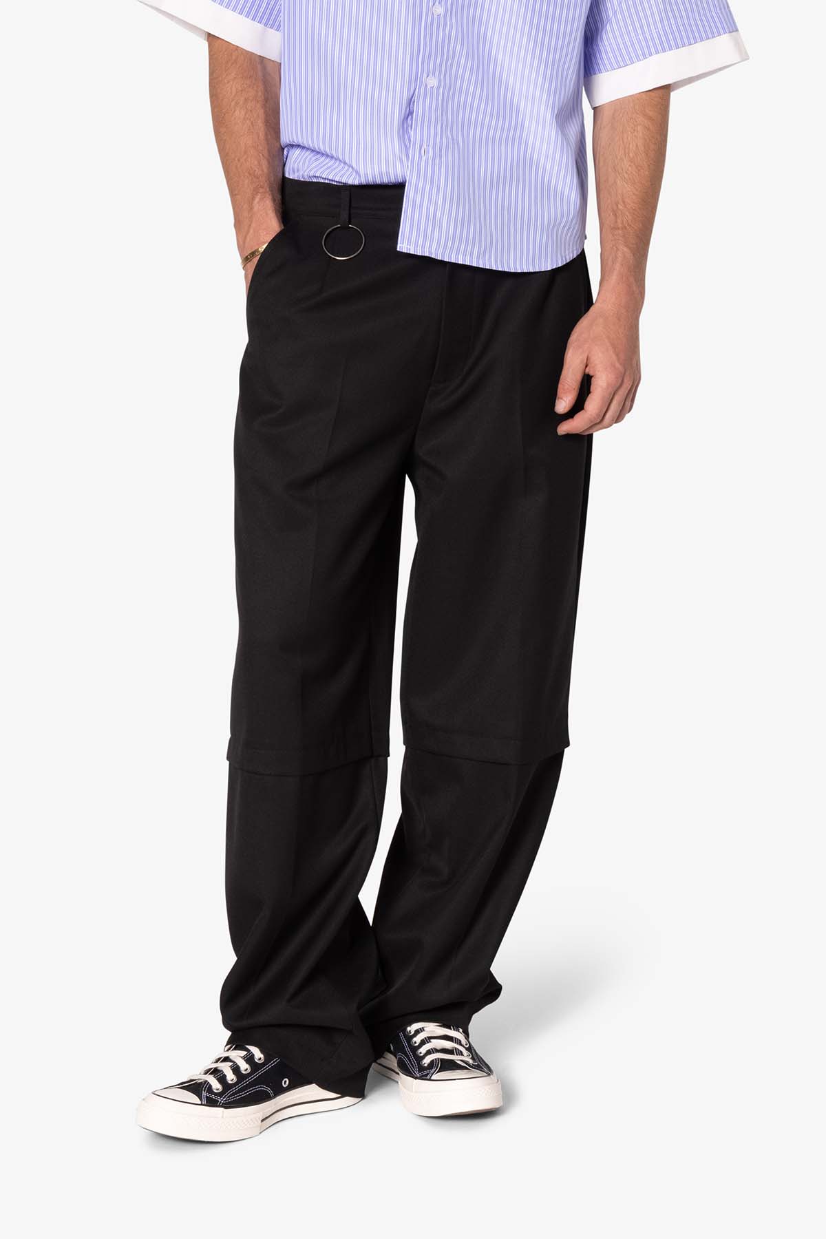 Baggy Velour Track Pants - Purple | mnml | shop now