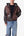 Camo Panelled Zip Up Hoodie - Brown