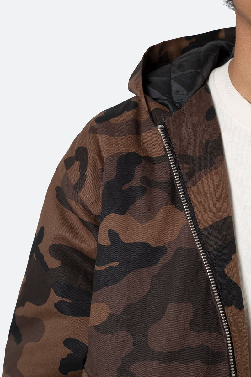 Camo Zip Up Jacket - Camo | mnml | shop now