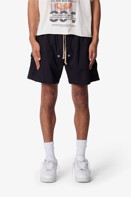 Cargo Mud Shorts - Black