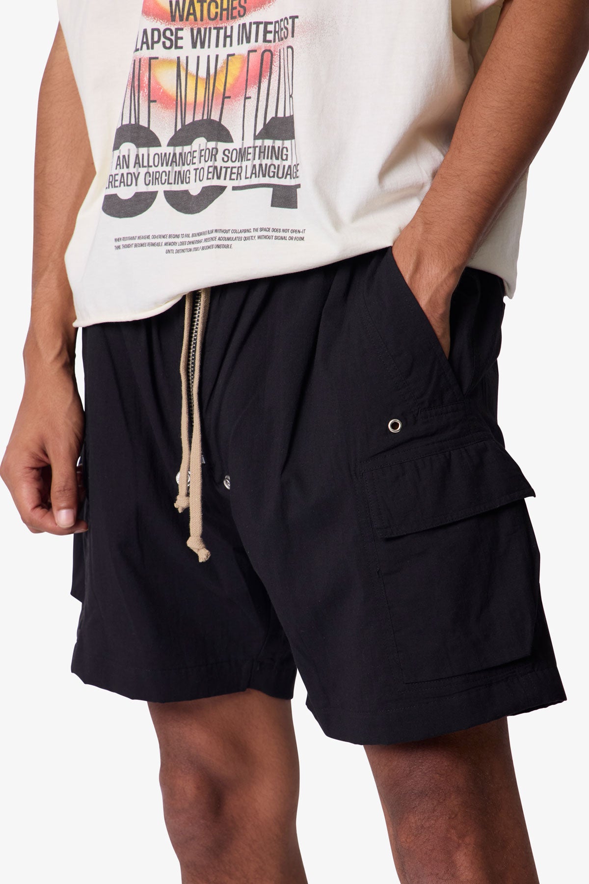 Cargo Mud Shorts - Black | mnml