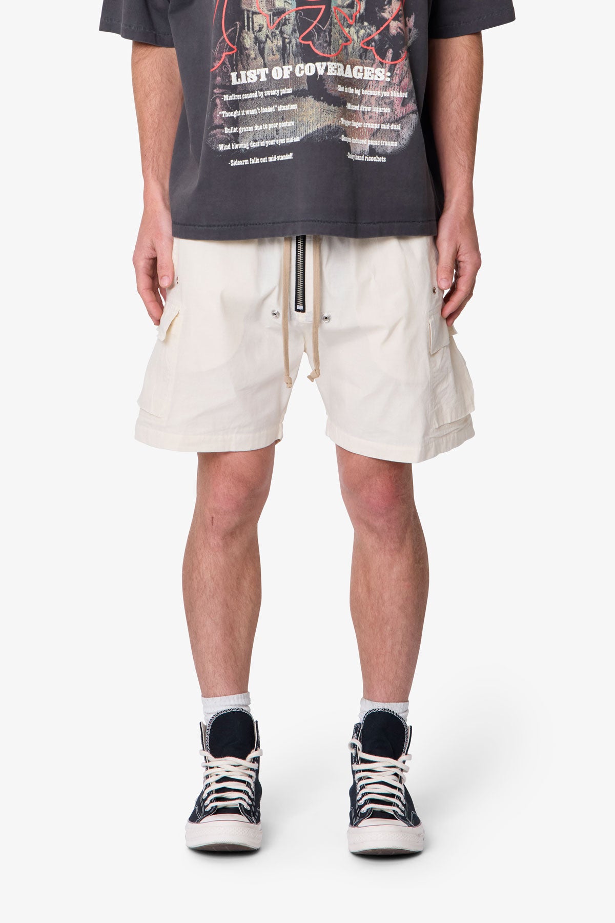 Cargo Mud Shorts - Off White | mnml