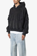 Sweat à capuche cargo à poches - Gris anthracite