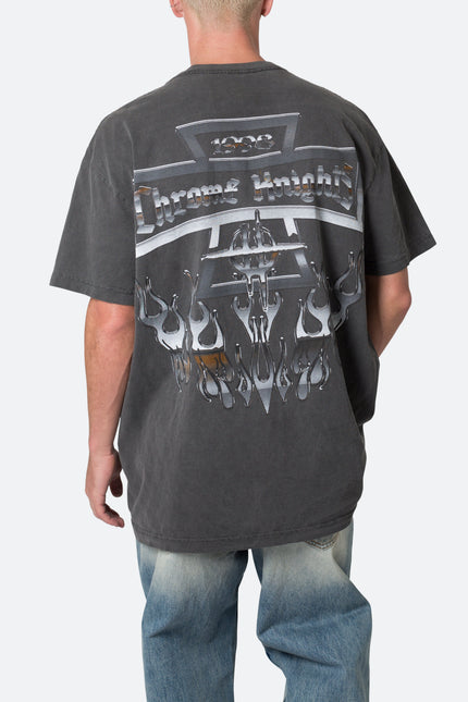 T-shirt Chrome Knights - Noir délavé