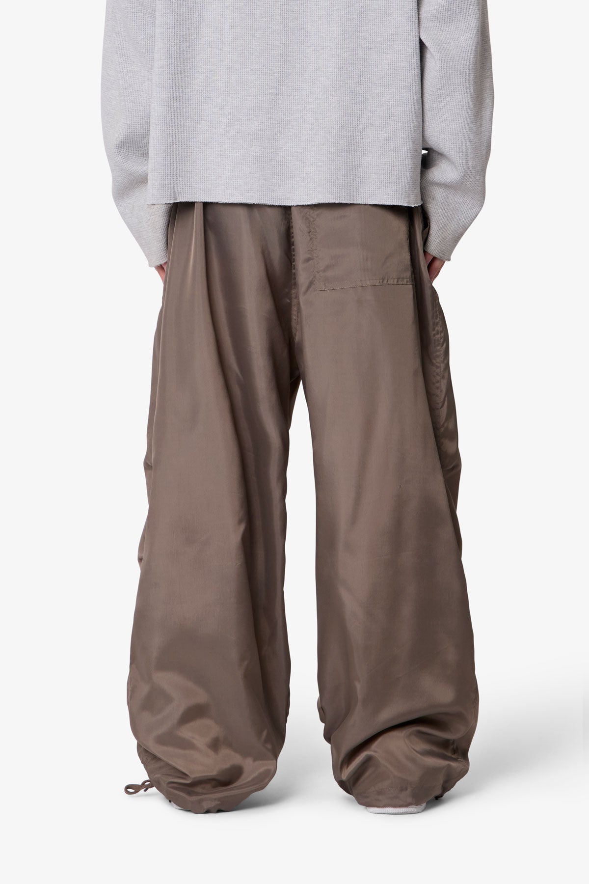 Cinched-Baggy-Nylon-Pants-