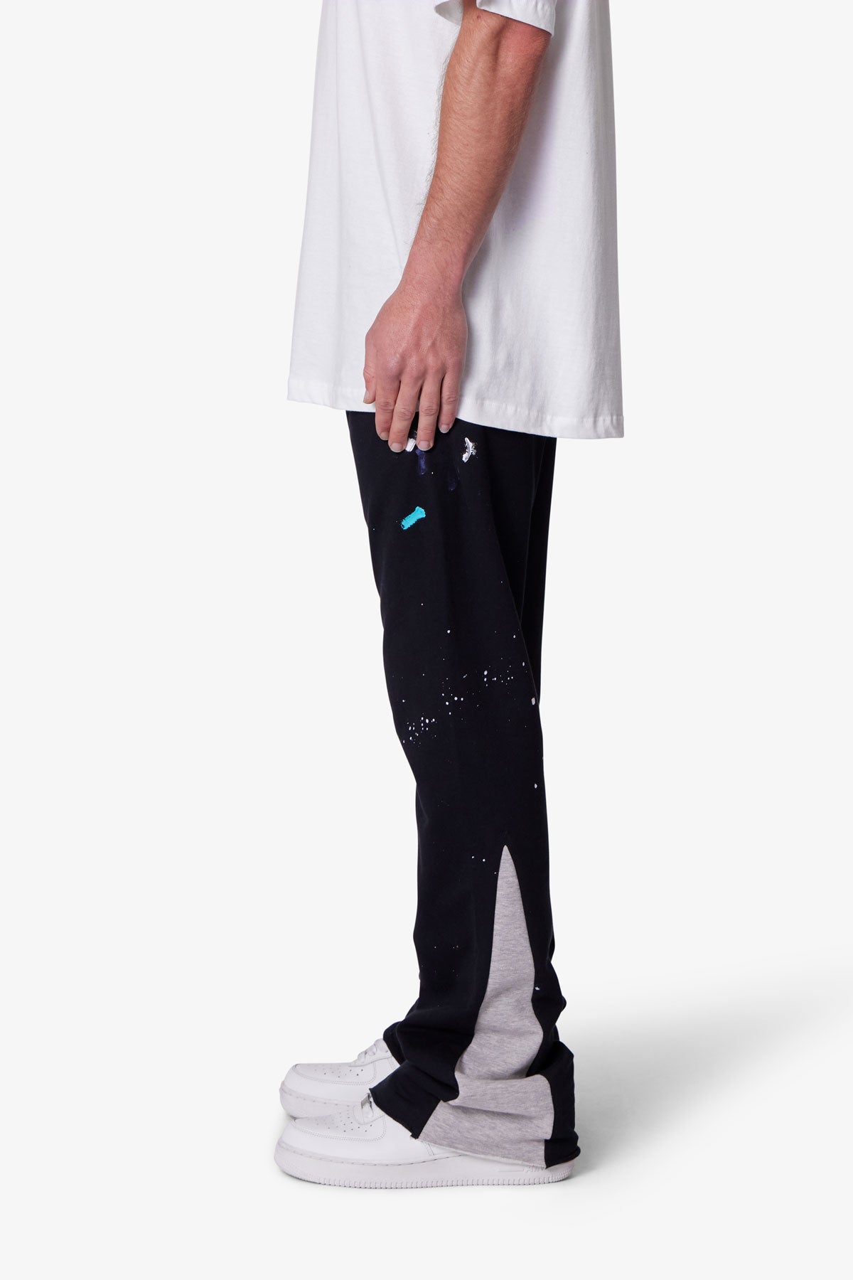 エルエイチピー/mnml/CONTRAST BOOTCUT SWEATPANTS Black Contrast Bootcut Sweatpants | mnml