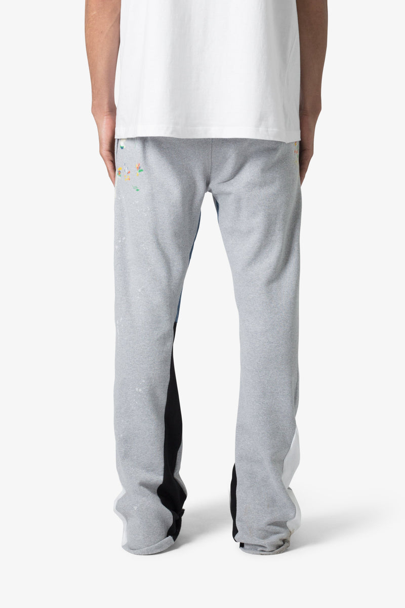 Contrast Bootcut Sweatpants - Grey