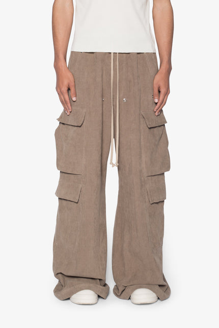 Corduroy Rave Double Cargo Pants - Olive