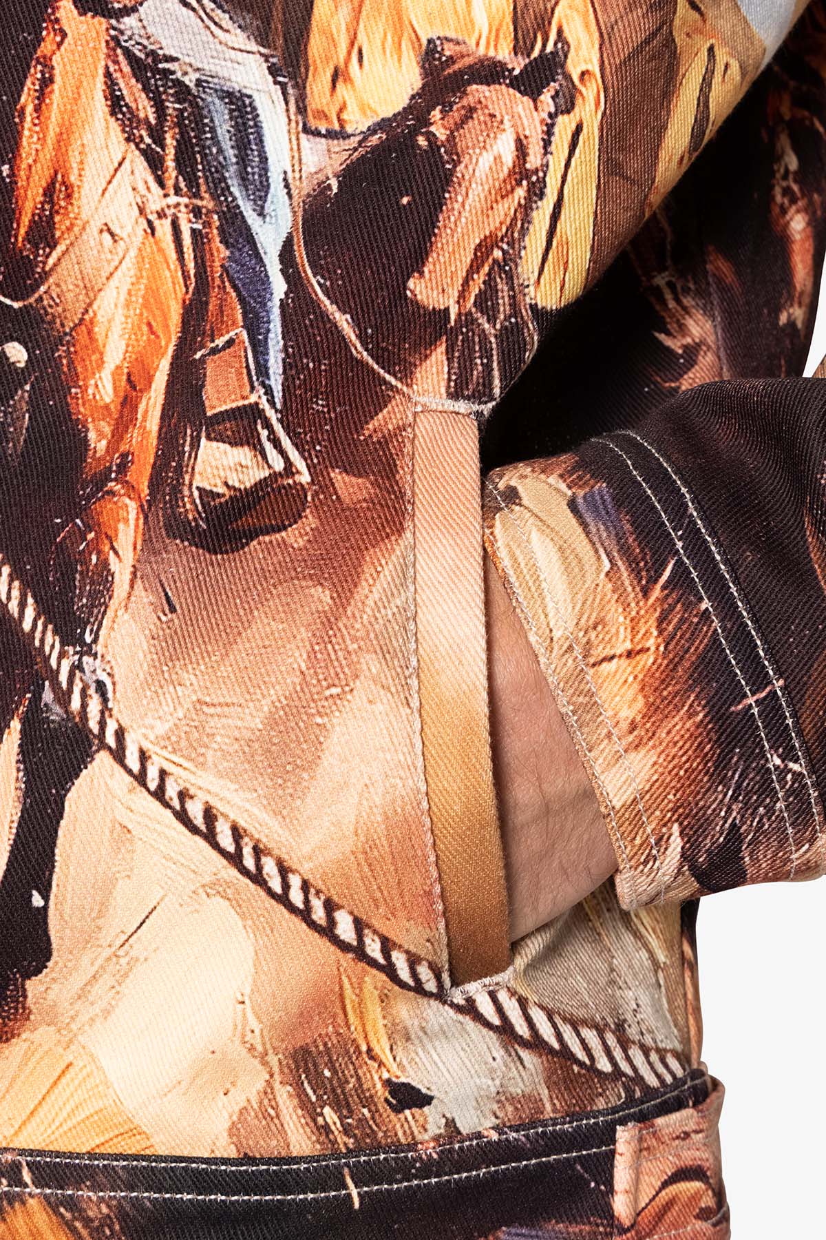 MNML COWBOY PRINT トラッカージャケット 送料込み Cowboy Print Trucker Jacket - Multi | mnml | shop now