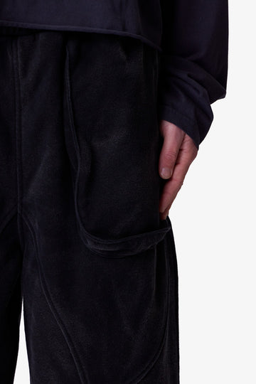 Cross Seamed Sweatpants - Washed Black