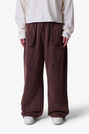 Pantalon de survêtement à coutures croisées - Marron délavé