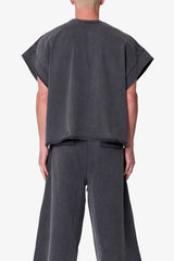 Cut Off Tee - Washed Black