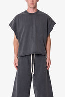 Cut Off Tee - Washed Black