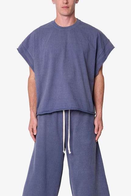 Cut Off Tee - Washed Navy