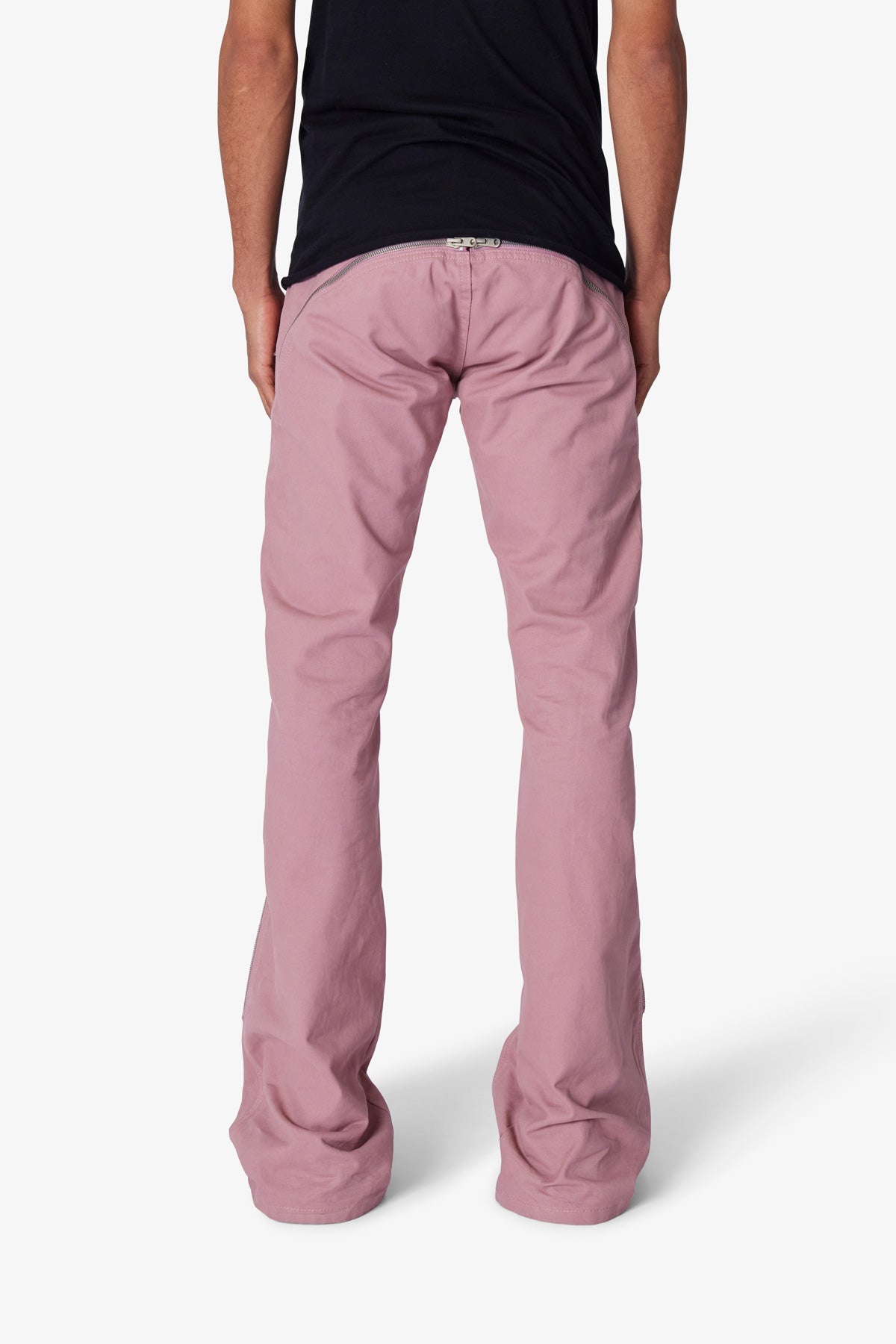 MNML D519 ジッパーフレア デニム D519-Zipper-Flare-Denim-Pink-