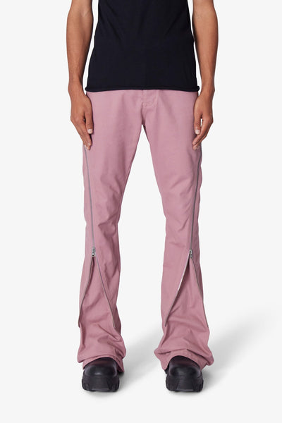 D519 Pink Zipper Flare Denim - Size 28