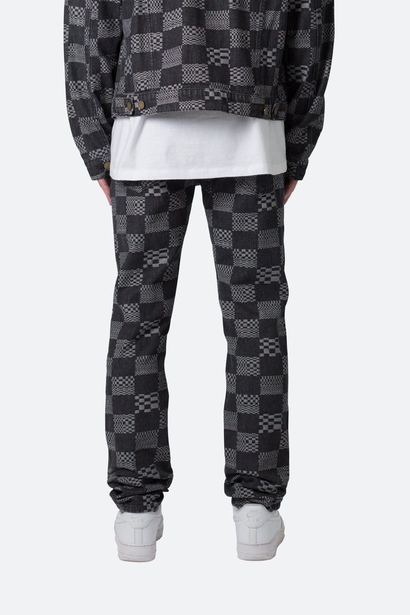 Louis Vuitton Pixel Damier Jogging Pants, Grey, 34