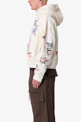 DTLA Doodle Zip Up Hoodie - Off White