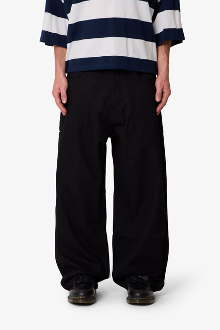 Vaqueros holgados con pinzas - Negro lavado