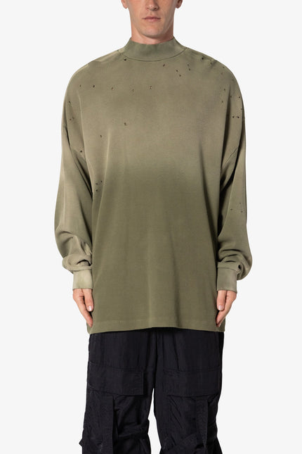 Destroyed Thermal L/S Tee - Vintage Olive