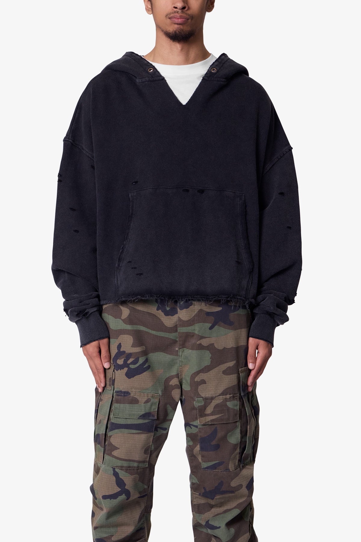 Faded Basic Zip Hoodie - Washed Black | mnml | shop now Faded Basic Zip Hoodie - Washed Black | mnml | shop now