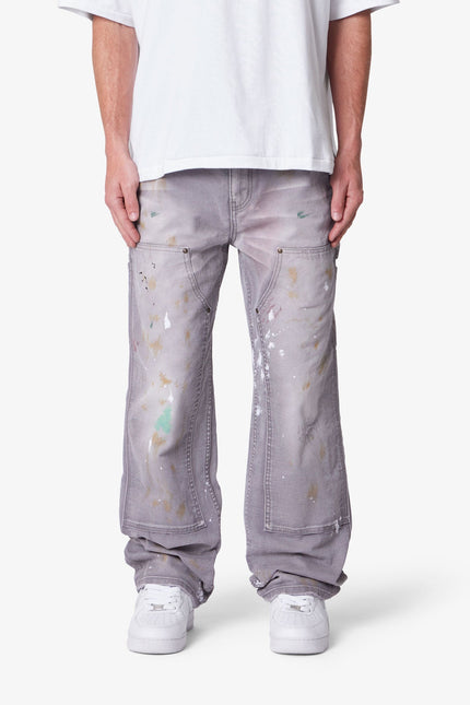 Dirty Painted Carpenter Pants - Grey