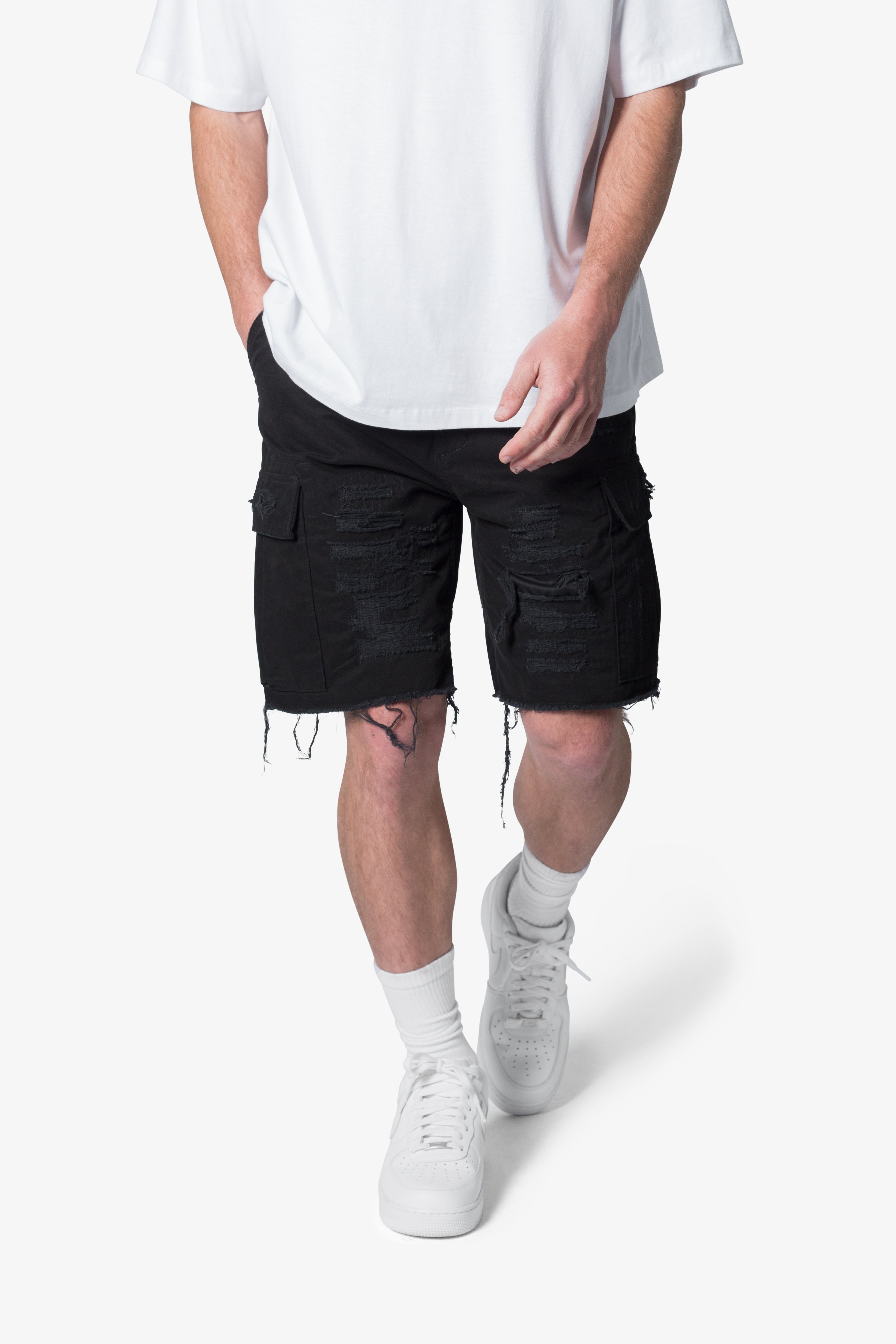 Distressed-Cargo-Shorts-Washed 