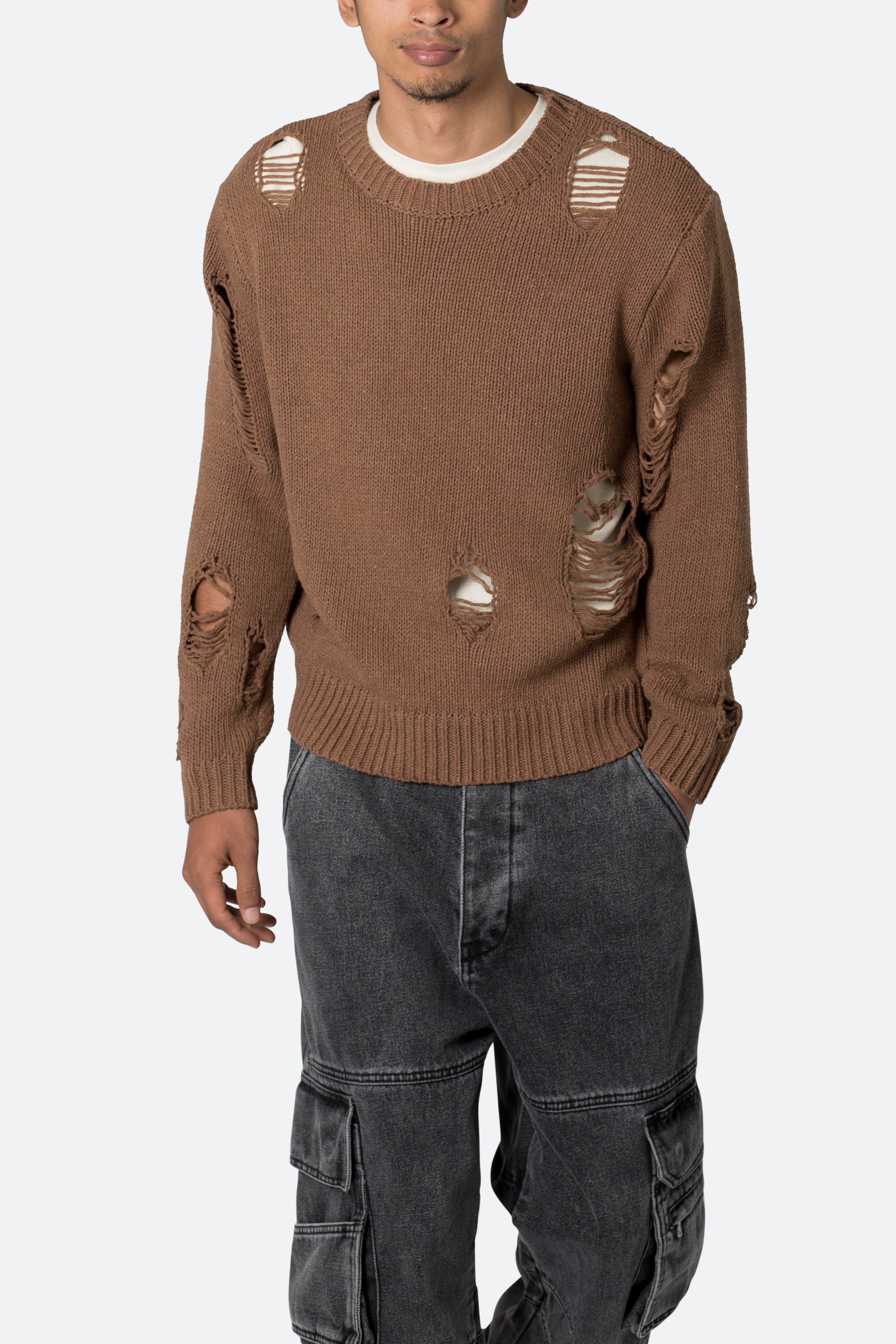 Distressed-Sweater-Brown- 