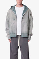 Sudadera con capucha y forro térmico desgastado - Verde