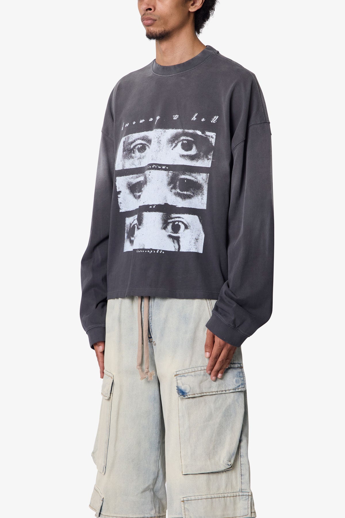 Doorway L/S Tee - Washed Black | mnml Doorway L/S Tee - Washed Black | mnml