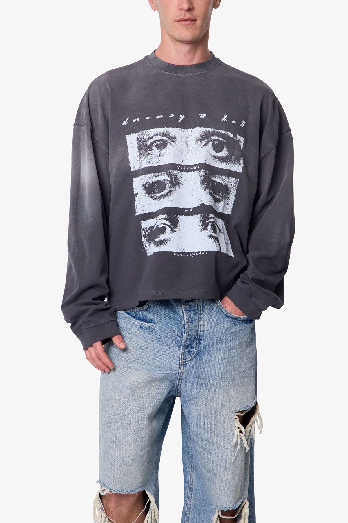 Doorway L/S Tee - Washed Black | mnml