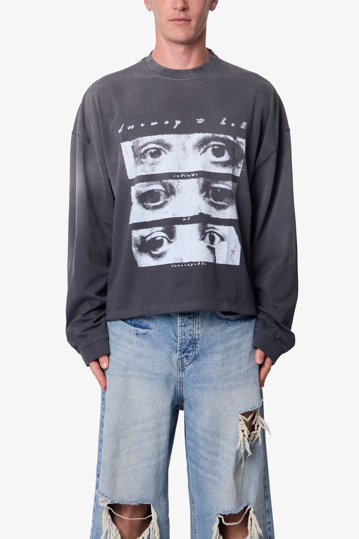 アイドル CDL  Wash L/S Tee Doorway L/S Tee - Washed Black | mnml