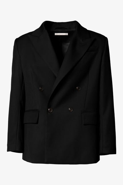 Double Breasted Suit Jacket - Black