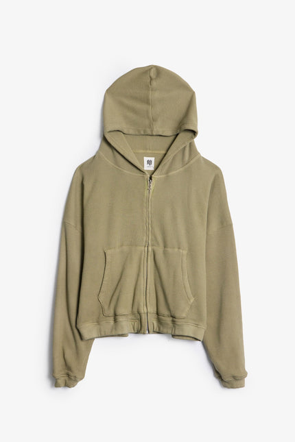 Double Layered Thermal Hoodie - Washed Olive