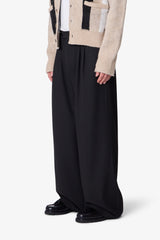Easy Pleated Trouser Pants - Black