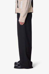 Easy Pleated Trouser Pants - Black