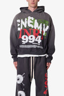 Sweat à capuche Enemy - Noir délavé