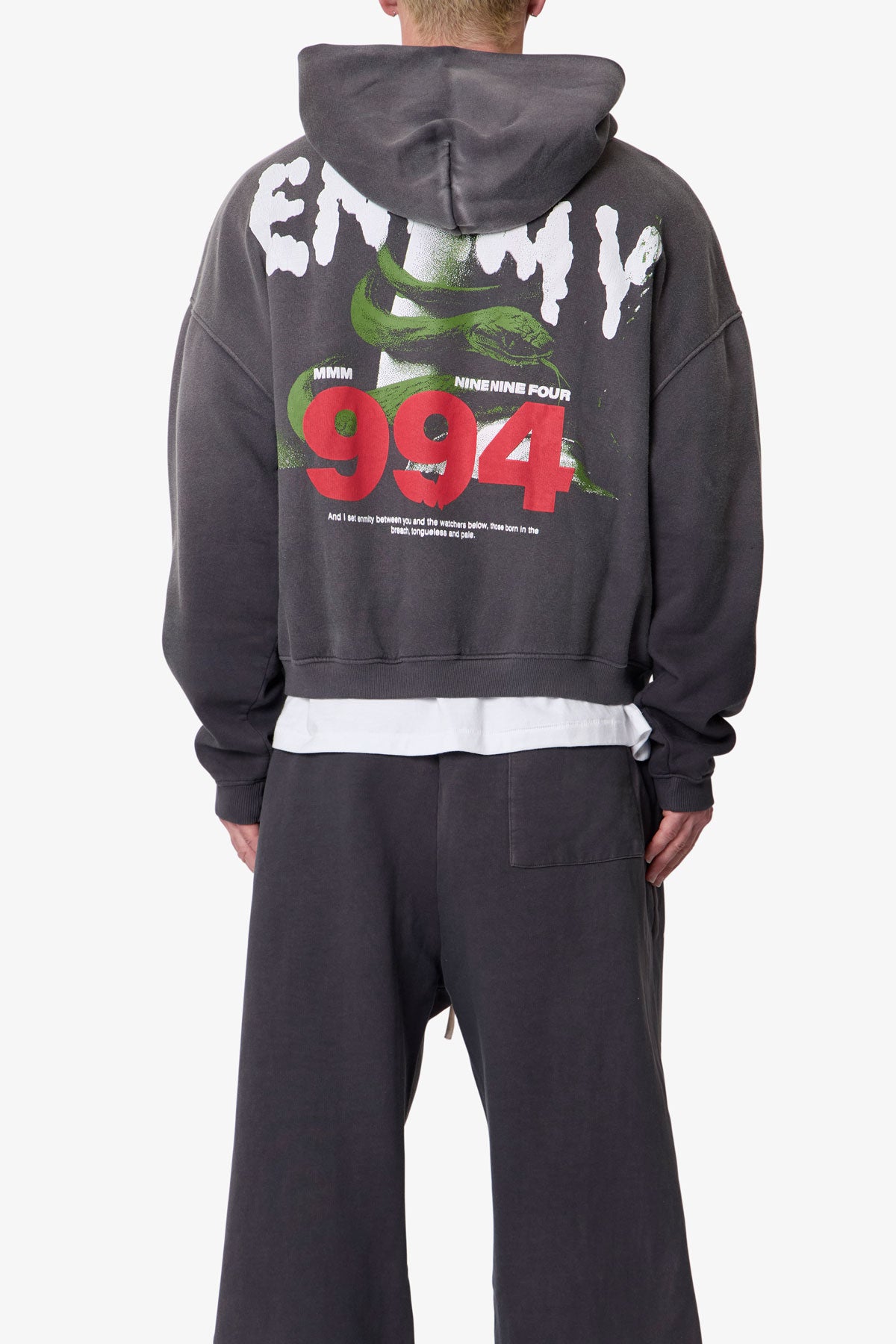 Enemy Hoodie - Washed Black | mnml
