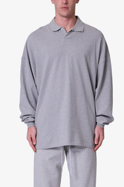 Every Day L/S Polo - Marled Grey