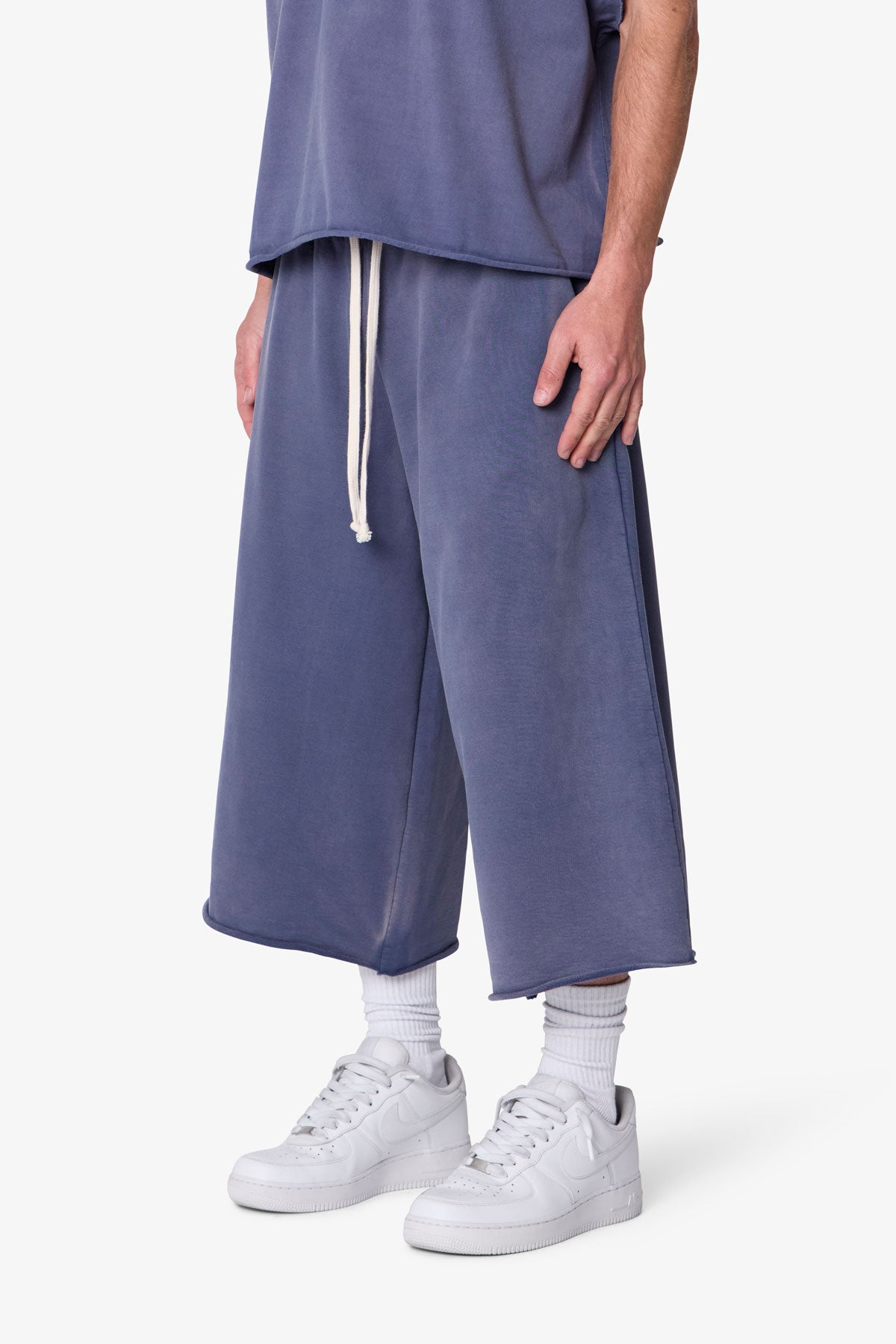 Extra Long Sweatshorts - Washed Navy | mnml