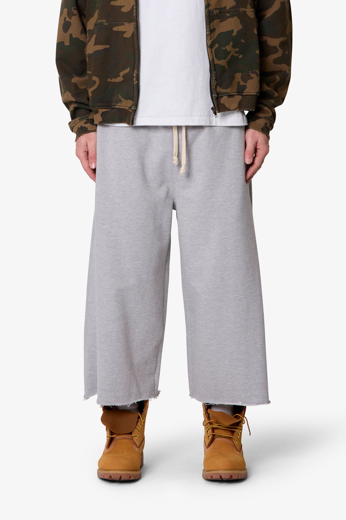 Extra Long Terry Sweatshorts - Heather Grey | mnml