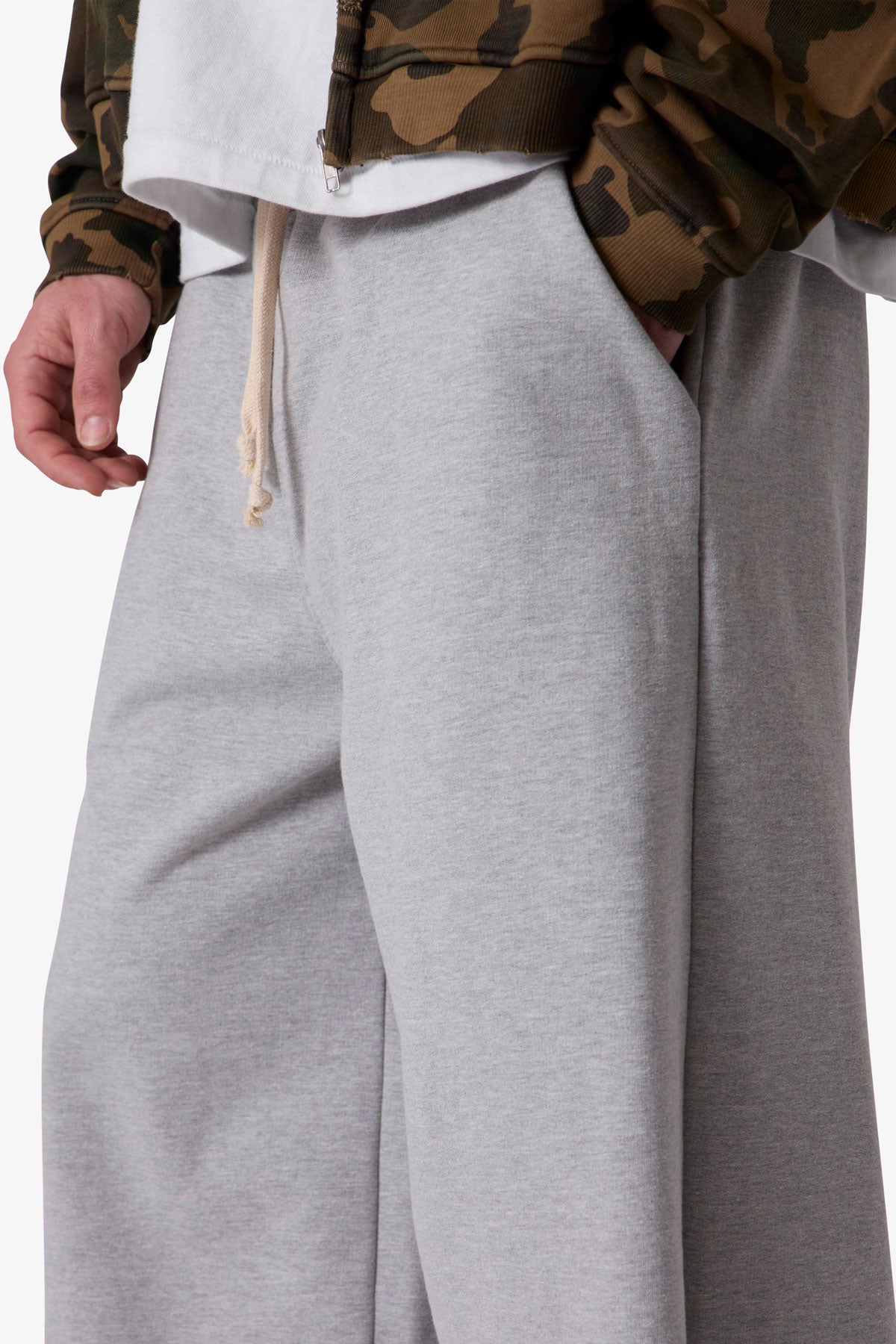 Extra Long Terry Sweatshorts - Heather Grey | mnml