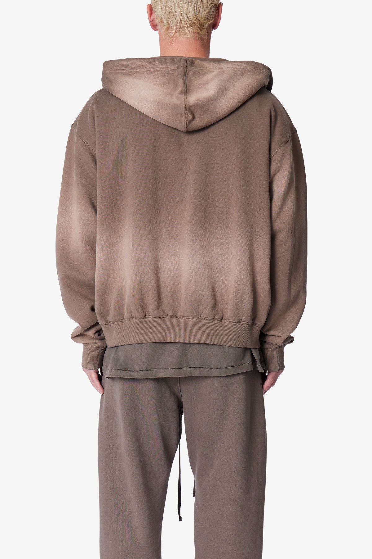 Faded Basic Zip Up Hoodie - Dark Olive | mnml | shop now