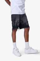 Short en jean Flame - Noir délavé