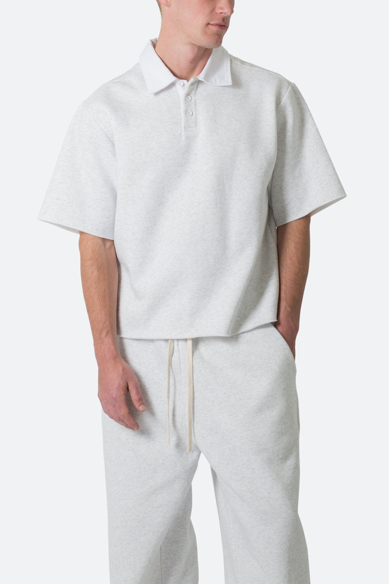 white oversized polo shirt