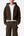 Flocked Hooded Zip Up Work Jacket - Olive