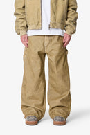 Pantalon de travail oversize floqué - Beige