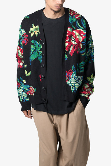 Floral Knit Cardigan - Multi